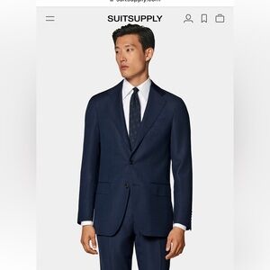 Suit supply navy blue suit pure wool 110s 40s 32”. Vitale barberis canonico